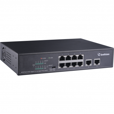 10-Port 10/100/1000M Unmanaged PoE Switch with 8-Port PoE