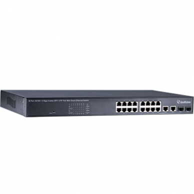 16-Port 802.3at Web Management PoE Switch