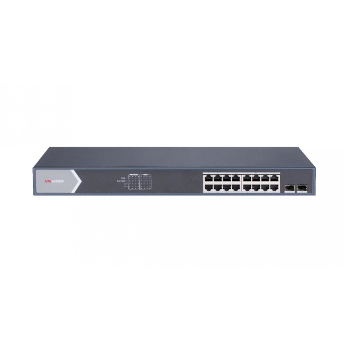 18 prievadų, 16 PoE prievadų komutatorius Hik-vision DS-3E1518P-SI