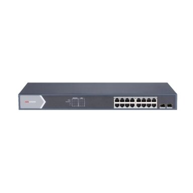 18 prievadų, 16 PoE prievadų komutatorius Hik-vision DS-3E1518P-SI