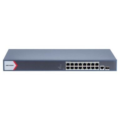 18 prievadų, 16 PoE prievadų komutatorius Hikvision DS-3E1518P-EI/M