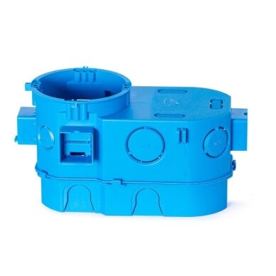 1 vietos dėžutė į gipsą Simet SE2x60G (80mm, mėlyna, behalogenė, IP20) 1 vietos dėžutė į gipsą Simet SE2x60G (80mm, mėlyna, behalogenė, IP20)