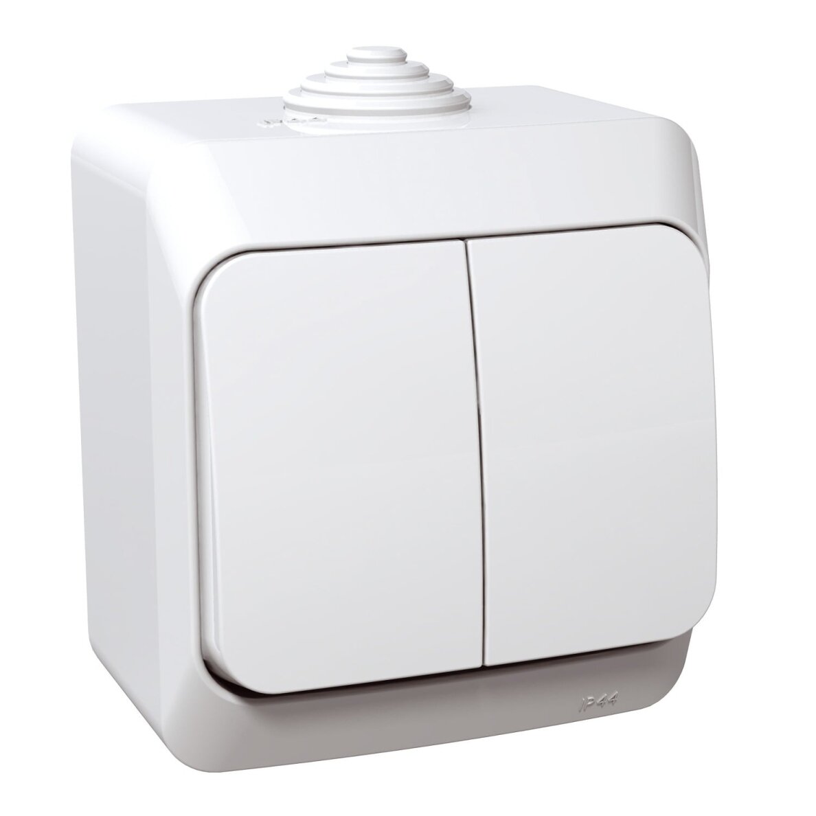 2 klavišų jungiklis Schneider Cedar Plus WDE000550 (virštinkinis, baltas, 16A, 250V)