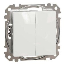 2 klavišų jungiklio mygtukas Schneider Electric Sedna Design SDD111118 (baltas)