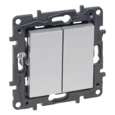2 klavišų perjungiklis Legrand Niloe Step 863308 (pilkas)