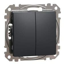 2 klavišų perjungiklis Schneider Electric Sedna Design SDD114108 (antracitas)