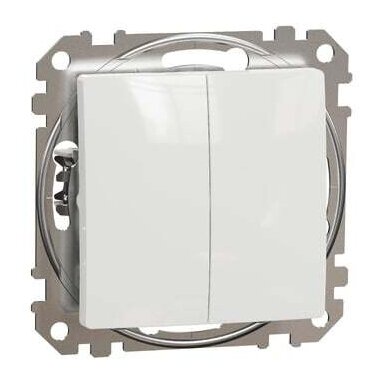 2 klavišų jungiklio mygtukas Schneider Electric Sedna Design SDD111118 (baltas)
