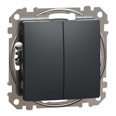 2 klavišų jungiklis Schneider Electric Sedna Design SDD114105 (antracitas)
