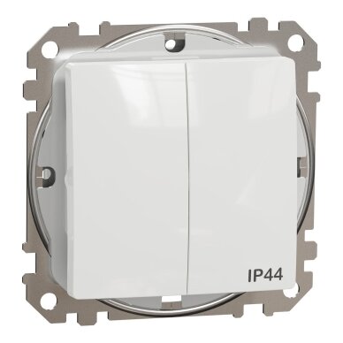 2 klavišų jungiklis Schneider Sedna Design SDD211105 (baltas, IP44) 2 klavišų jungiklis Schneider Sedna Design SDD211105 (baltas, IP44)