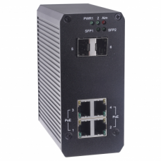 4-port Gigabit 802.3at and 2 Gigabit SFP Industrial PoE Switch