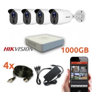 4 HD lauko/vidaus Hikvision vaizdo stebėjimo sistema, EKO7-T