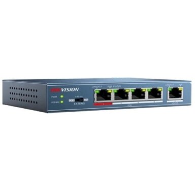 4 prievadų, 4 PoE komutatorius Hikvision DS-3E0105P-E