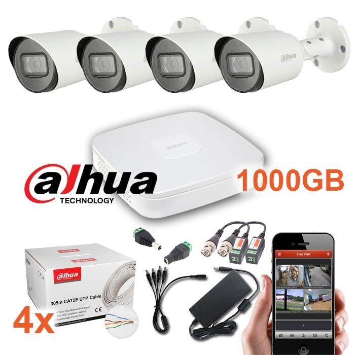 4 HD-CVI 5 Megapikselių raiškos cilindrinių lauko/vidaus kamerų komplektas SK-CVI-5MPB 4 HD-CVI 5 Megapikselių raiškos cilindrinių lauko/vidaus kamerų komplektas SK-CVI-5MPB