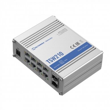 8 prievadų pramoninis komutatorius TELTONIKA TSW210 8 prievadų pramoninis komutatorius TELTONIKA TSW210