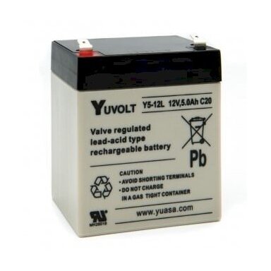 Akumuliatorius YUASA Yuvolt (5Ah, 12V, F2, VRLA)