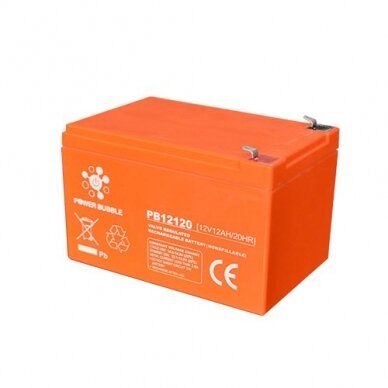 Akumuliatorius POWER BUBBLE 12Ah 12V Akumuliatorius POWER BUBBLE 12Ah 12V