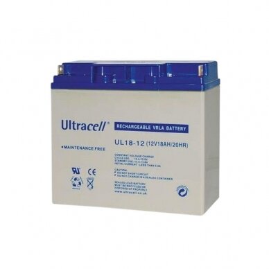 Akumuliatorius Ultracell UL18-12 VDS (18 Ah, 12V, VDS)
