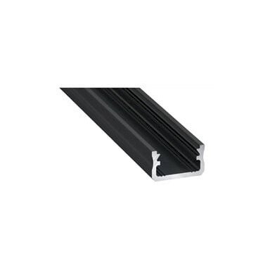 Aliuminis profilis Lumines LED juostoms A (juodas, anoduotas, 3m)