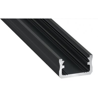 Aliuminis profilis Lumines LED juostoms A (juodas, 2m) Aliuminis profilis Lumines LED juostoms A (juodas, 2m)