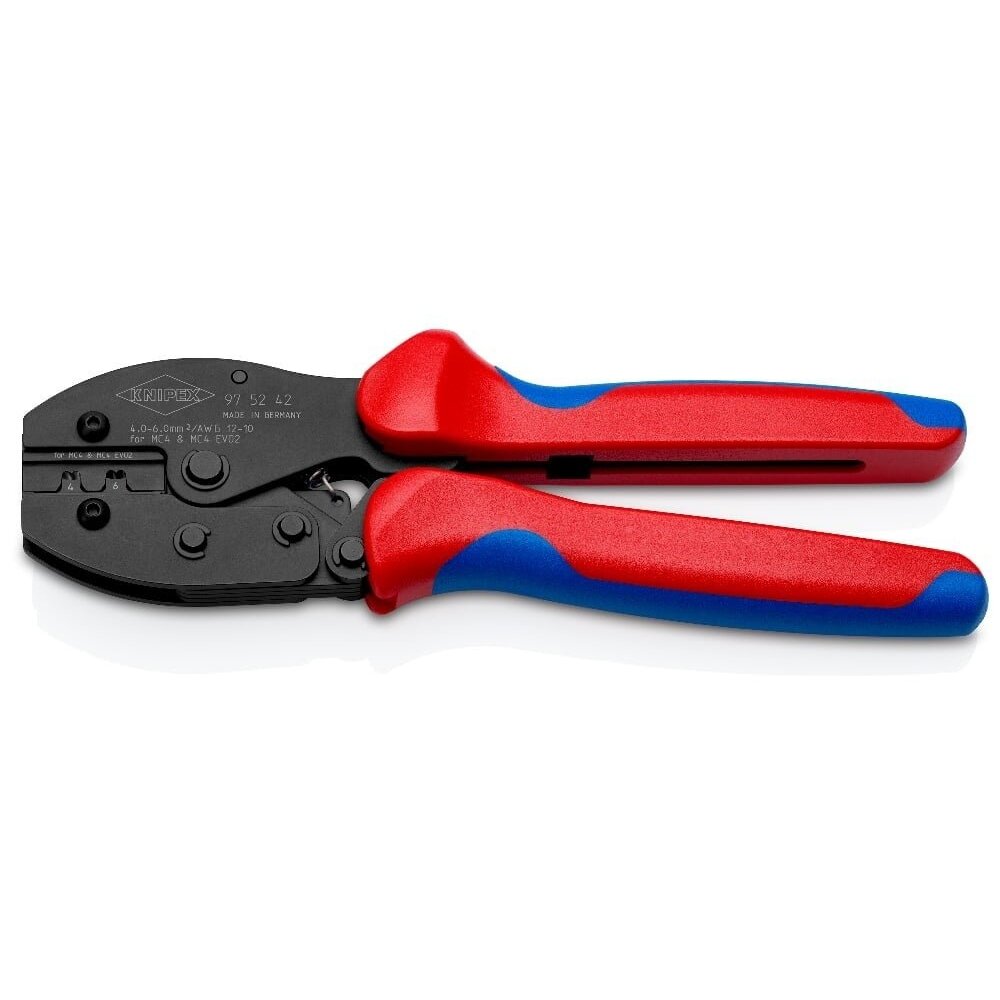Antgalių užspaudimo replės Knipex 97 52 42 (MC4 jungtims, 4–6mm²) Antgalių užspaudimo replės Knipex 97 52 42 (MC4 jungtims, 4–6mm²)