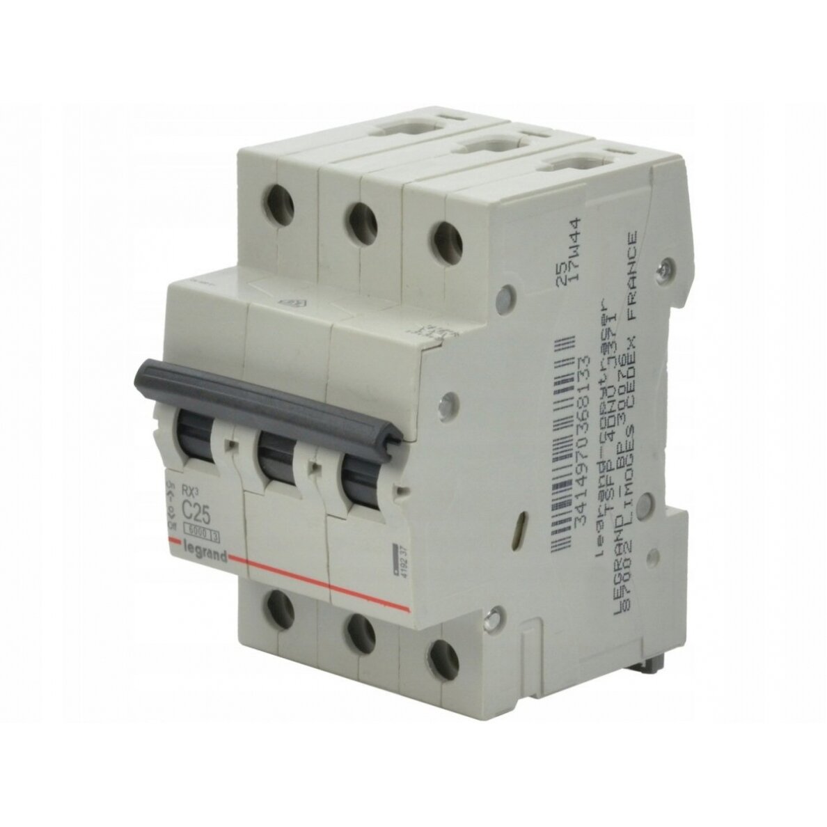 Automatinis jungiklis MCB RX3 Legrand 419237 (25A, 3P, 400V, 6kA) Automatinis jungiklis MCB RX3 Legrand 419237 (25A, 3P, 400V, 6kA)