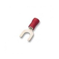 AU presuojama izoliuota šakutė M4 (1,5 mm², raudona)