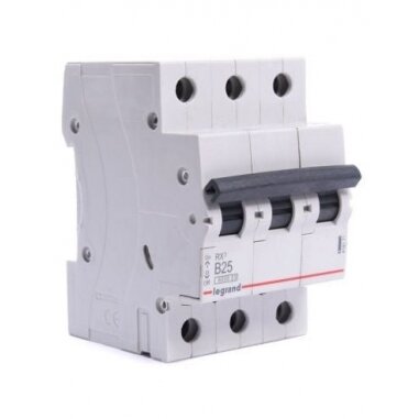 Automatinis jungiklis MCB RX3 Legrand 419171 (25A, 3P, 230V, 6kA) Automatinis jungiklis MCB RX3 Legrand 419171 (25A, 3P, 230V, 6kA)