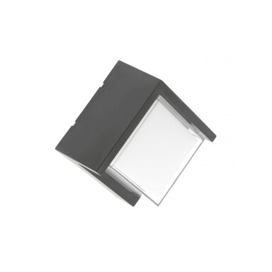 CANTI LED sieninis šviestuvas (pilkas, 12W, 1000lm, IP65, 4000K) GTV LD-CANTI12WKW-15