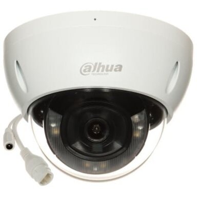 Dahua kupolo IPC-HDBW2449E-S-IL-0280B (balta, 4 MP, 95°, IR + LED 30m, Smart Dual Light, IP67, IK10)