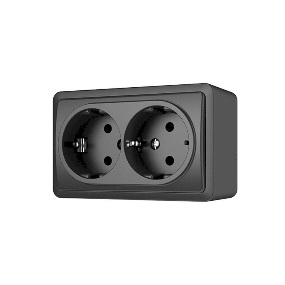Dvivietė virštinkinė rozetė su įžeminimu Vilma SL+250 RP16-0021 SL+ (juoda) Dvivietė virštinkinė rozetė su įžeminimu Vilma SL+250 RP16-0021 SL+ (juoda)