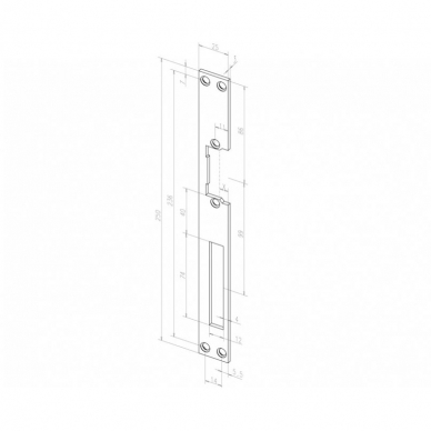 El. sklendės juosta EFF EFF - ASSA ABLOY 02140 El. sklendės juosta EFF EFF - ASSA ABLOY 02140