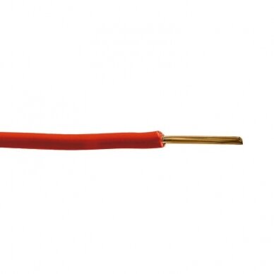 Elpar H07V-U (YDY) 1x6 mm2 vienagyslis laidas (monolitinis, raudonas, 1 m) Elpar H07V-U (YDY) 1x6 mm2 vienagyslis laidas (monolitinis, raudonas, 1 m)