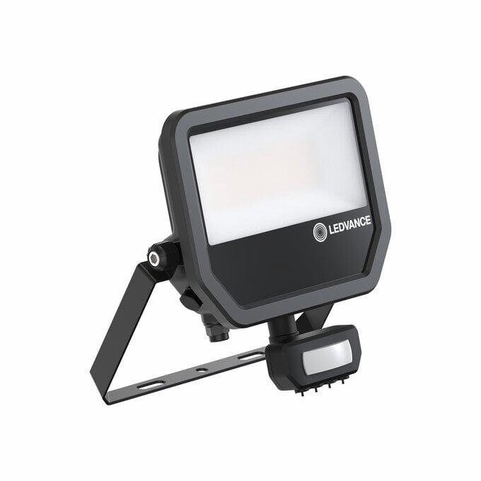 FLOODLIGHT LED prožektorius Ledvance 4099854306921 (juodas, 41W/27W, 4000K, 6000lm/4000lm, IP65, judesio daviklis)