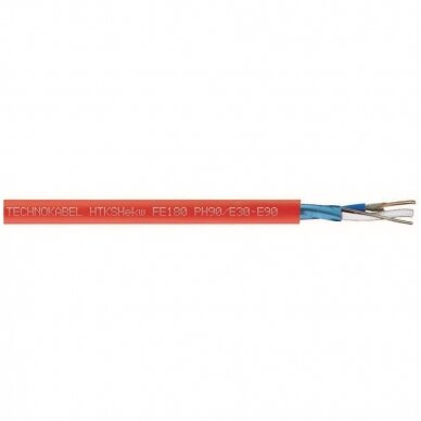 Gaisrinis nedegus kabelis Technokabel HTKSHekw FE180/Ph90 E30-E90 1x2x1.4mm (500m, B2ca, s1a, d0, a1, ekranuotas) Gaisrinis nedegus kabelis Technokabel HTKSHekw FE180/Ph90 E30-E90 1x2x1.4mm (500m, B2ca, s1a, d0, a1, ekranuotas)