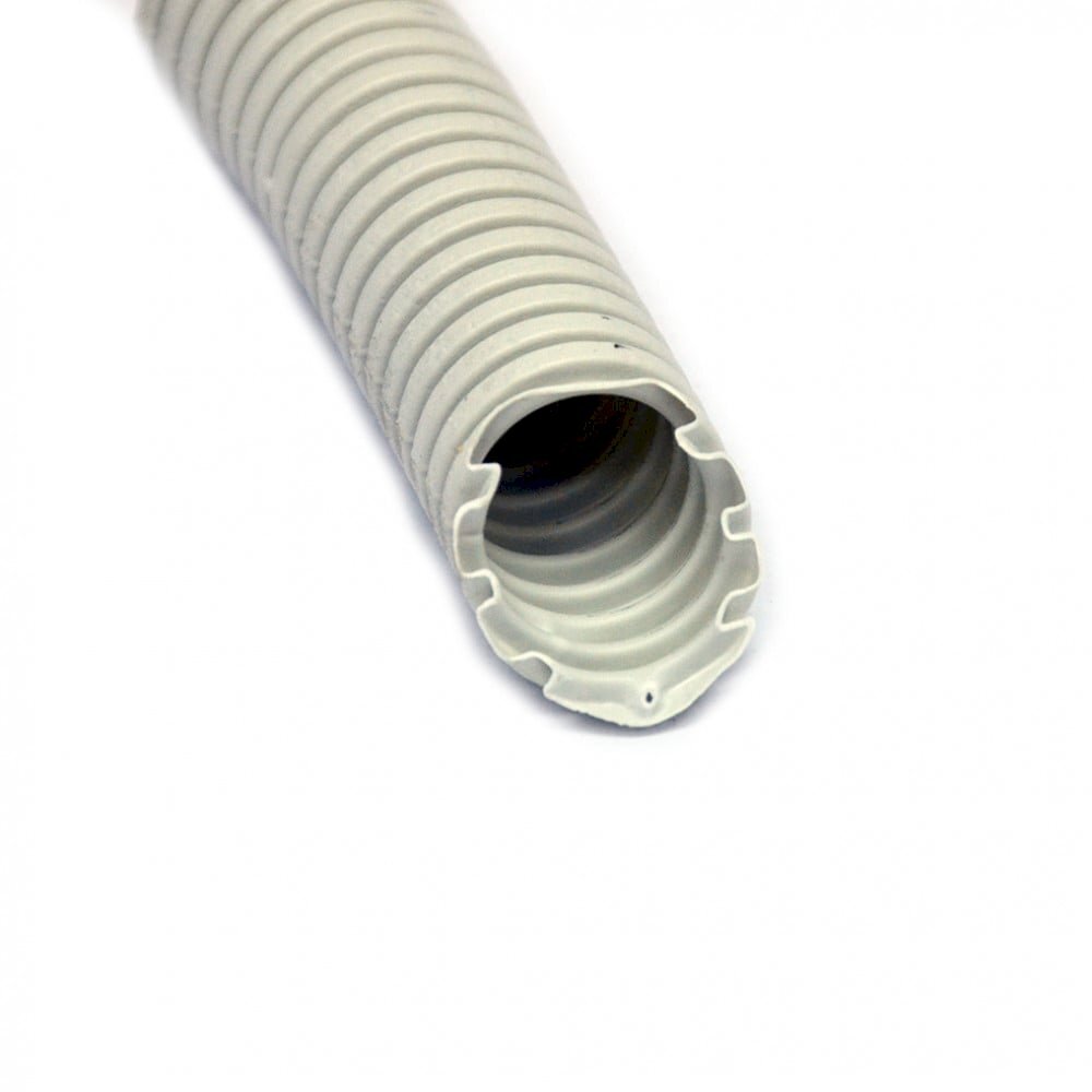Gofruotas vamzdis 50mm (behologenų, pilkas, 50m, 750 N/5 cm, D50) GLOB-EL GL602W