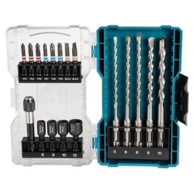 Grąžtų ir atsuktuvo antgalių rinkinys Makita E-07026
