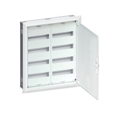 Hager 144 mod. įleidžiamas metalinis skydelis HFWU43S Hager 144 mod. įleidžiamas metalinis skydelis HFWU43S