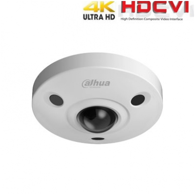 HD-CVI kamera 4K Fish-Eye 8MP 2.5mm 360°, IR iki 15m, Dewarp, WDR, IK10, IP67