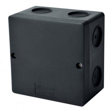 Hermetinė paskirstymo dėžutė Kopos KSK 100_FA (juoda, 101x101x63mm, IP66, UV atspari)