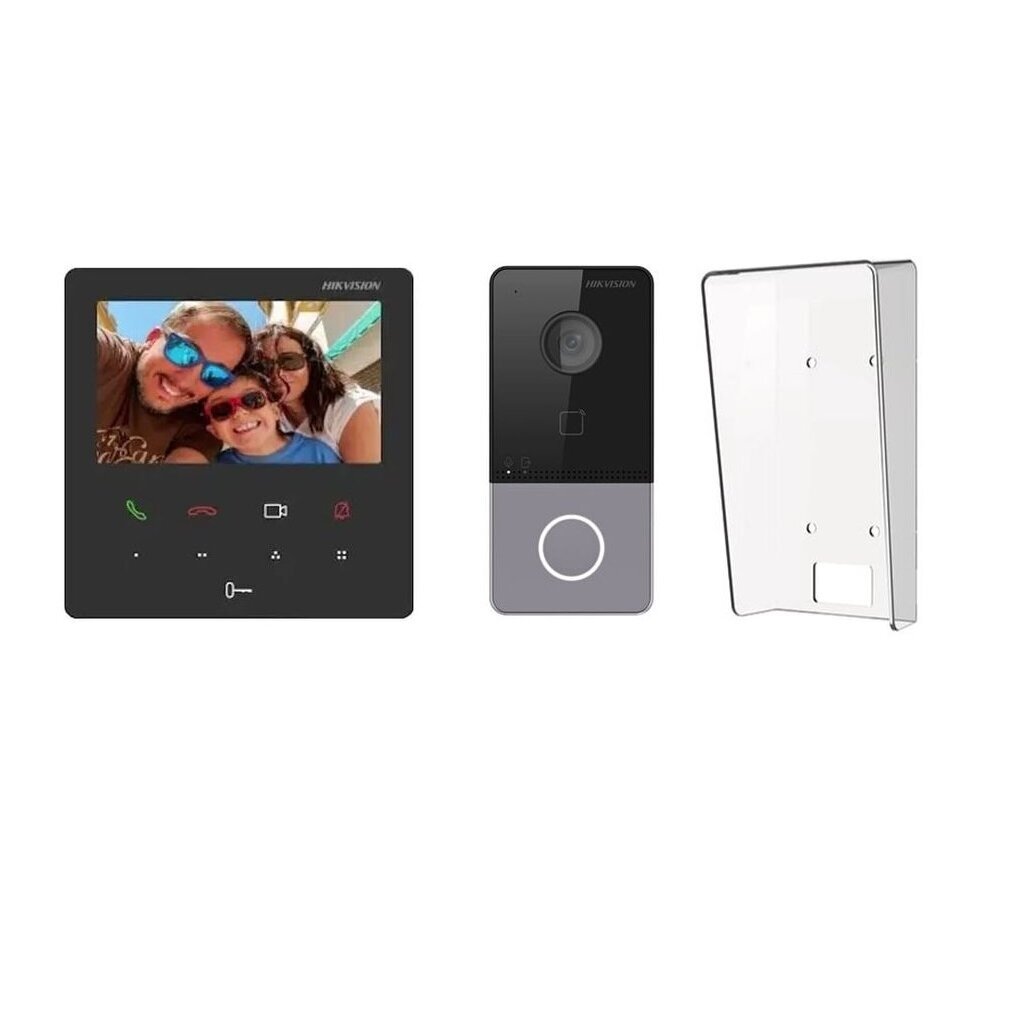 Hikvision IP vaizdo telefonspynės komplektas DOMO-3, vieno abonento Hikvision IP vaizdo telefonspynės komplektas DOMO-3, vieno abonento
