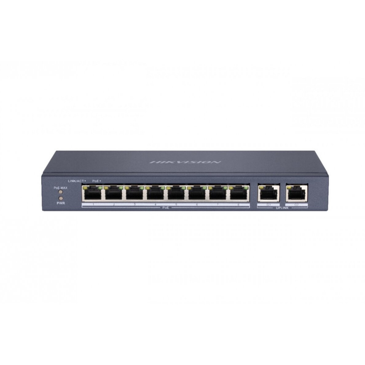 Hikvision 10 prievadų 8 PoE prievadų komutatorius DS-3E0310P-E/M Hikvision 10 prievadų 8 PoE prievadų komutatorius DS-3E0310P-E/M