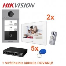 Hikvision IP vaizdo telefonsynės komplektas DOMO-2, dviejų abonentų