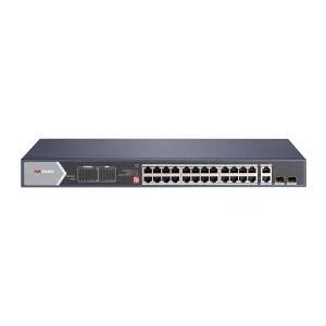 Hikvision 28 prievadų 24 PoE prievadų komutatorius DS-3E0528HP-E, Hikvision 28 prievadų 24 PoE prievadų komutatorius DS-3E0528HP-E,