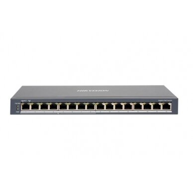 Hikvision 16 prievadų komutatorius DS-3E0516P-O Hikvision 16 prievadų komutatorius DS-3E0516P-O
