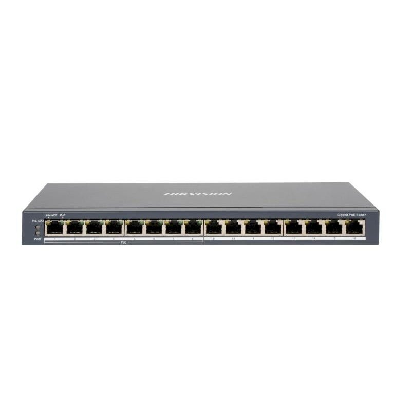 Hikvision 16 prievadų komutatorius DS-3E0516P-O Hikvision 16 prievadų komutatorius DS-3E0516P-O