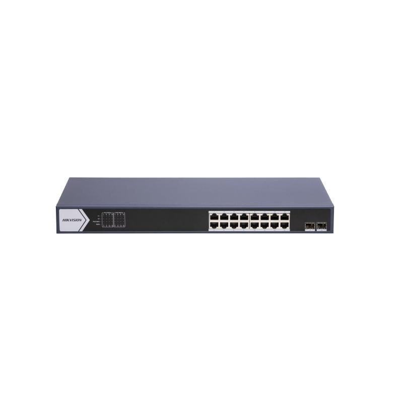Hikvision 18 prievadų 16 PoE prievadų komutatorius DS-3E0518P-E/M(B) Hikvision 18 prievadų 16 PoE prievadų komutatorius DS-3E0518P-E/M(B)
