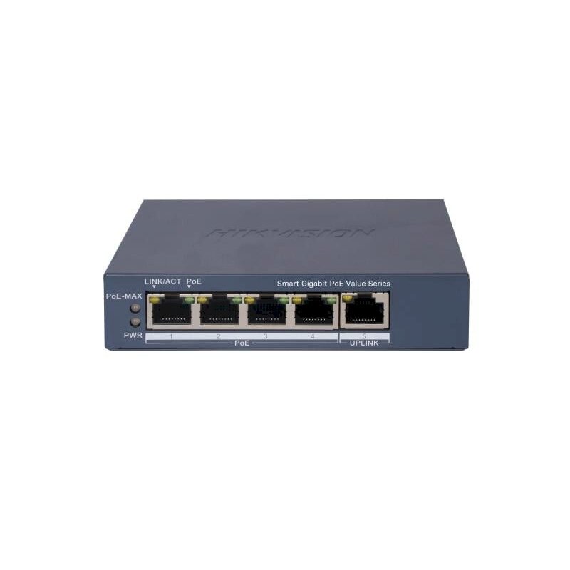 Hikvision 5 prievadų komutatorius DS-3E1505P-EI/M Hikvision 5 prievadų komutatorius DS-3E1505P-EI/M