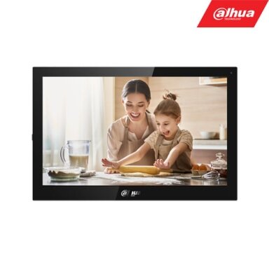 IP domofono monitorius VTH5321GB-W. 10 col. 1024×600. Wifi, PoE(802.3af). SIP. Andoid 8.1, Juodas.