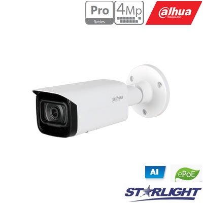 IP kam. AI 4M 2K Cilind. STARLIGHT + su LXIR iki 50m, 4MP(2688×1520) 1~25fps, 3.6mm, H.265+, ePoE IP kam. AI 4M 2K Cilind. STARLIGHT + su LXIR iki 50m, 4MP(2688×1520) 1~25fps, 3.6mm, H.265+, ePoE