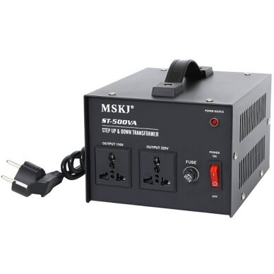 Įtampos transformatorius 110VAC-220VAC/ 220VAC-110VAC, 500W Įtampos transformatorius 110VAC-220VAC/ 220VAC-110VAC, 500W
